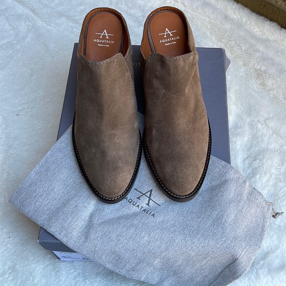 Aquatalia Shoes - Aquatalia Libby Brush oil suede mule